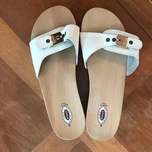 Dr. Scholls wooden sandal